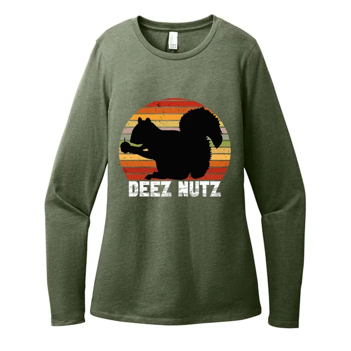 Deez Nutz Nutcracker Squirrel Gopher Chipmunk Womens CVC Long Sleeve Shirt