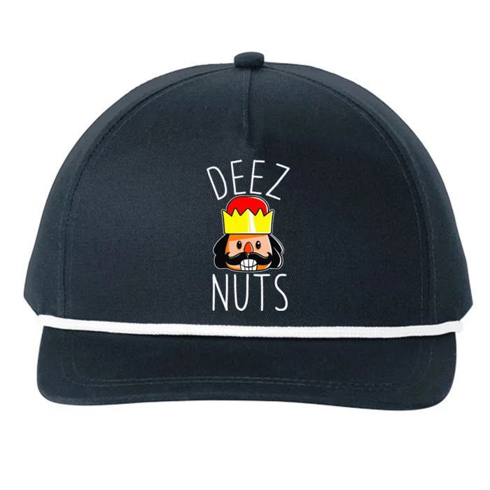 Deez Nuts Nutcracker Funny Christmas Nut Cracker Meme Snapback Five-Panel Rope Hat