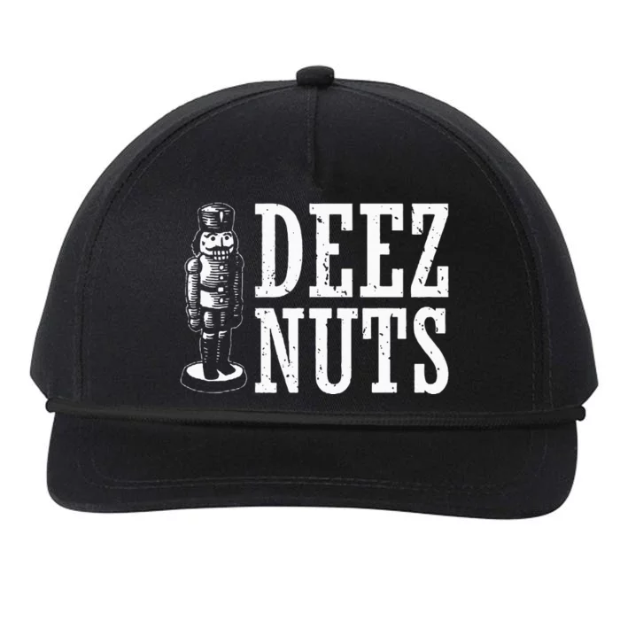 Deez Nuts Nutcracker Nut Christmas Funny Xmas Pajama Snapback Five-Panel Rope Hat