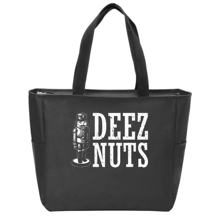 Deez Nuts Nutcracker Nut Christmas Funny Xmas Pajama Zip Tote Bag