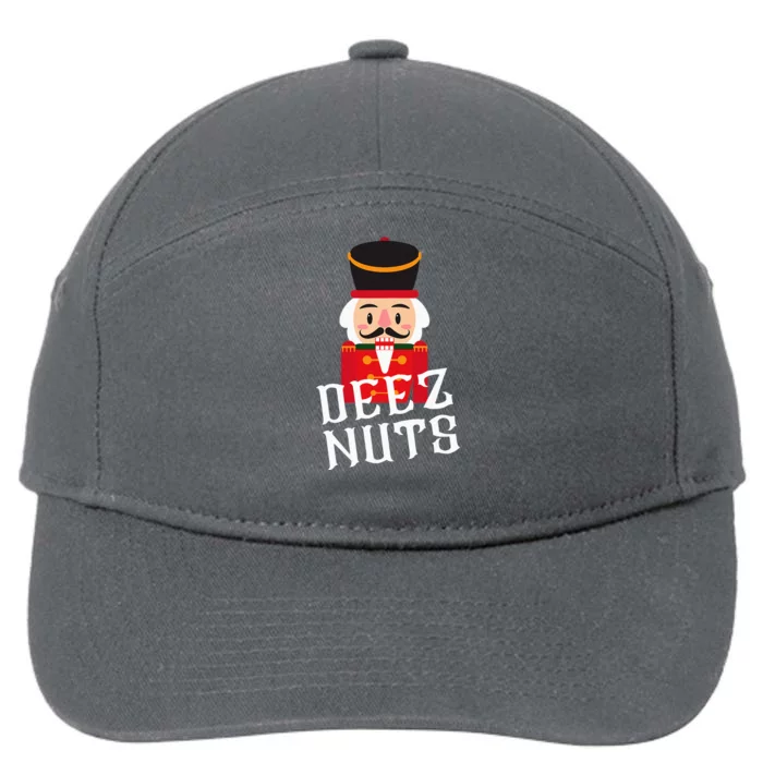 Deez Nuts Nutcracker Nut Wo Funny Christmas Pjs 7-Panel Snapback Hat