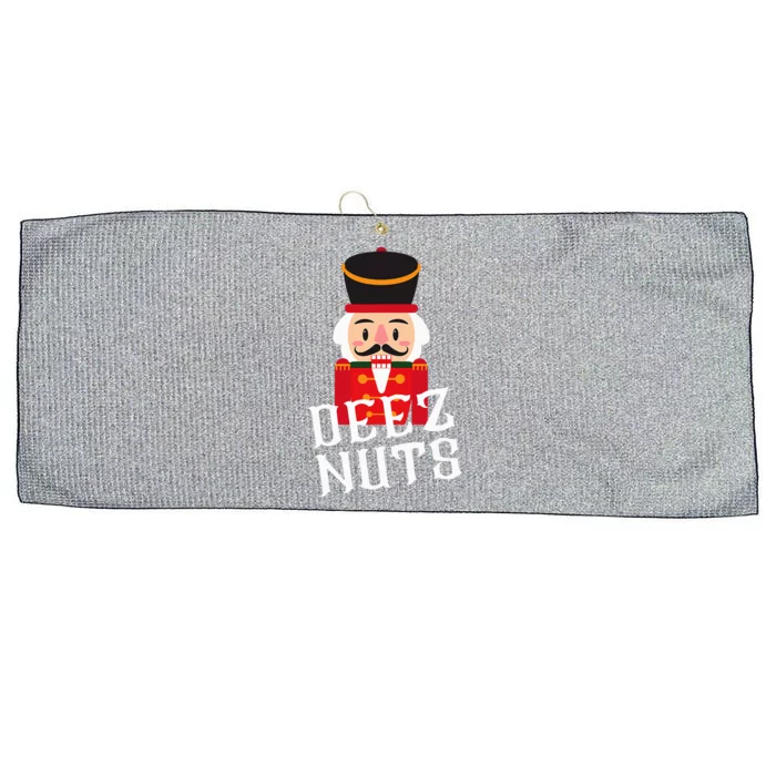 Deez Nuts Nutcracker Nut Wo Funny Christmas Pjs Large Microfiber Waffle Golf Towel