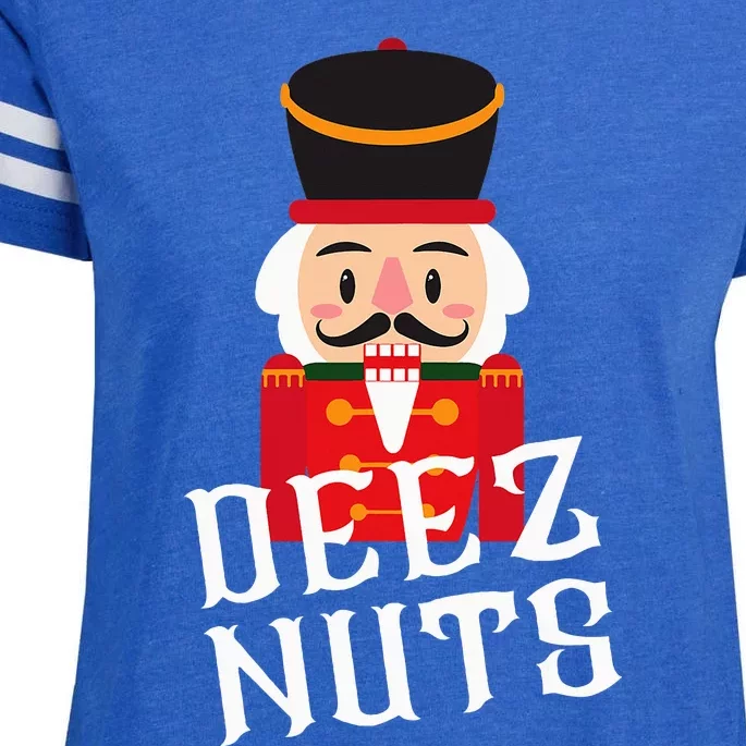 Deez Nuts Nutcracker Nut Wo Funny Christmas Pjs Enza Ladies Jersey Football T-Shirt