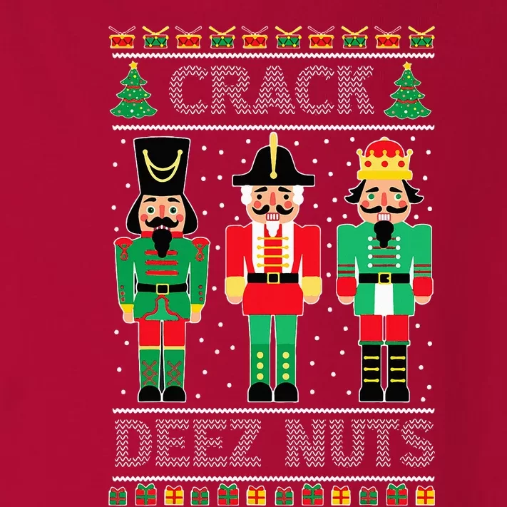 Deez Nuts Nutcracker Ugly Christmas Sweater Xmas Toddler Long Sleeve Shirt