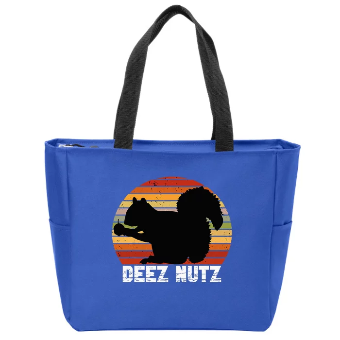 Deez Nutz Nutcracker Squirrel Gopher Chipmunk Dees Nuts Zip Tote Bag