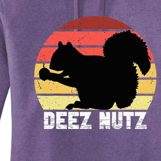 Deez Nutz Nutcracker Squirrel Gopher Chipmunk Dees Nuts Women's Pullover Hoodie