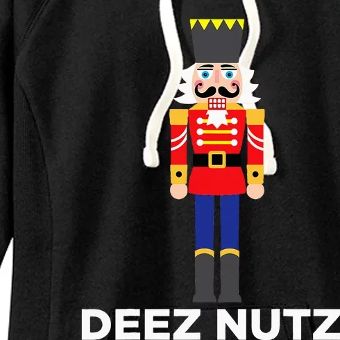 Deez Nutz Nutcracker Ugly Christmas Sweater Women's Fleece Hoodie