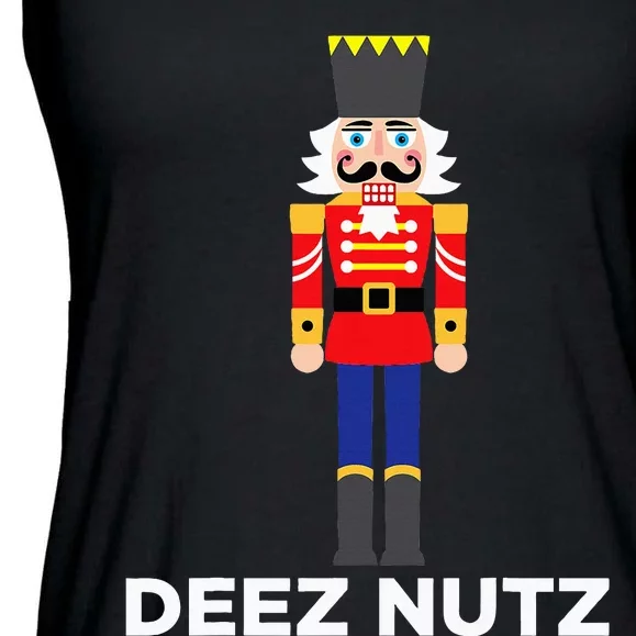 Deez Nutz Nutcracker Ugly Christmas Sweater Ladies Essential Flowy Tank