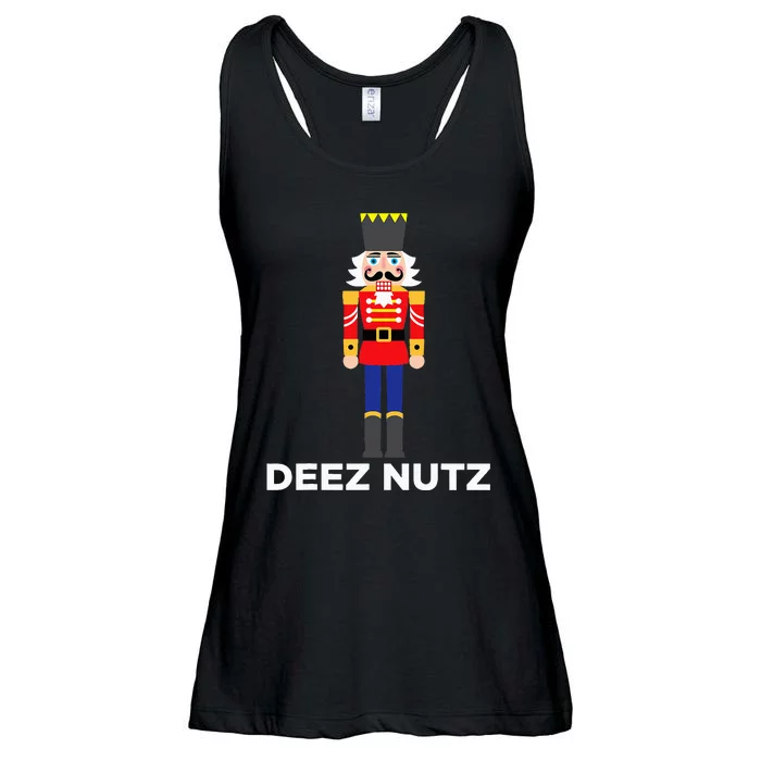 Deez Nutz Nutcracker Ugly Christmas Sweater Ladies Essential Flowy Tank