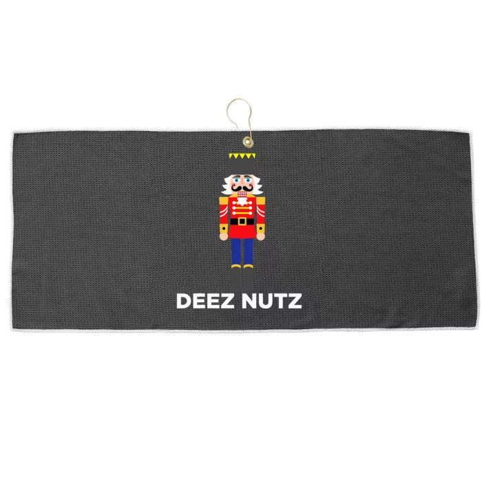 Deez Nutz Nutcracker Ugly Christmas Sweater Large Microfiber Waffle Golf Towel