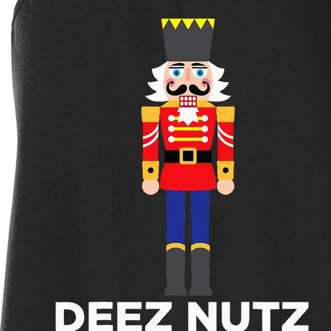 Deez Nutz Nutcracker Ugly Christmas Sweater Women's Racerback Tank