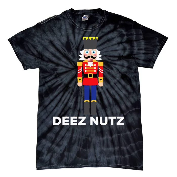 Deez Nutz Nutcracker Ugly Christmas Sweater Tie-Dye T-Shirt