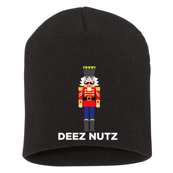 Deez Nutz Nutcracker Ugly Christmas Sweater Short Acrylic Beanie