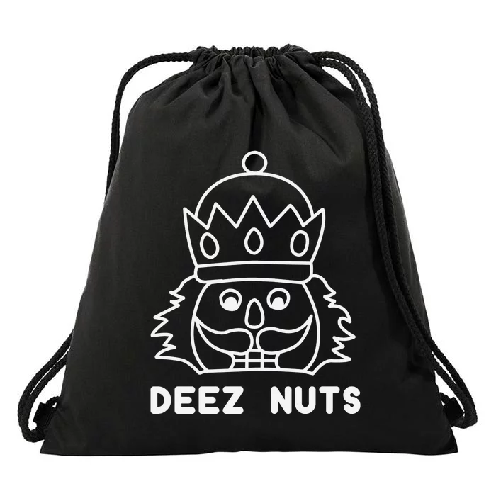 Deez Nuts Nutcracker Funny Christmas Drawstring Bag