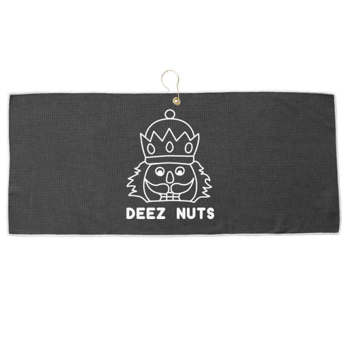 Deez Nuts Nutcracker Funny Christmas Large Microfiber Waffle Golf Towel