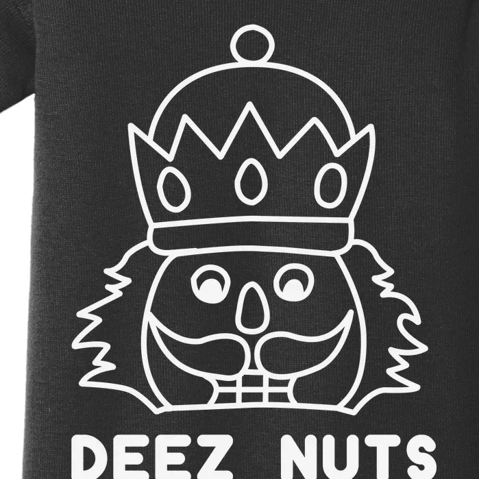 Deez Nuts Nutcracker Funny Christmas Baby Bodysuit