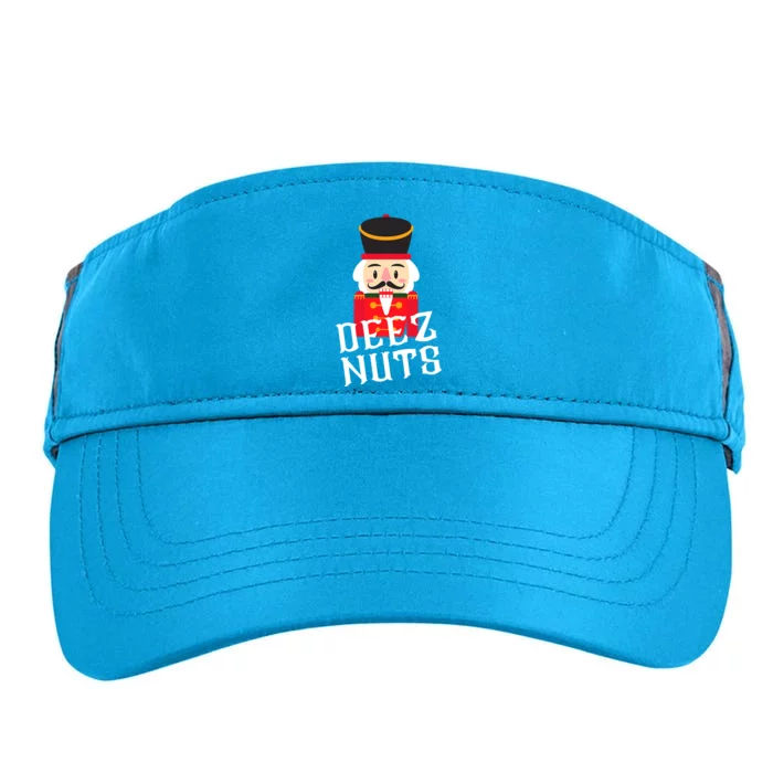 Deez Nuts Nutcracker Nu Funny Christmas Pjs Adult Drive Performance Visor