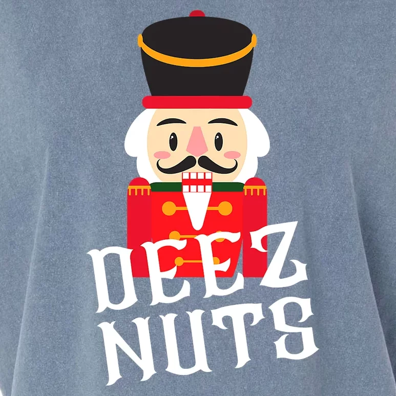 Deez Nuts Nutcracker Nu Funny Christmas Pjs Garment-Dyed Women's Muscle Tee