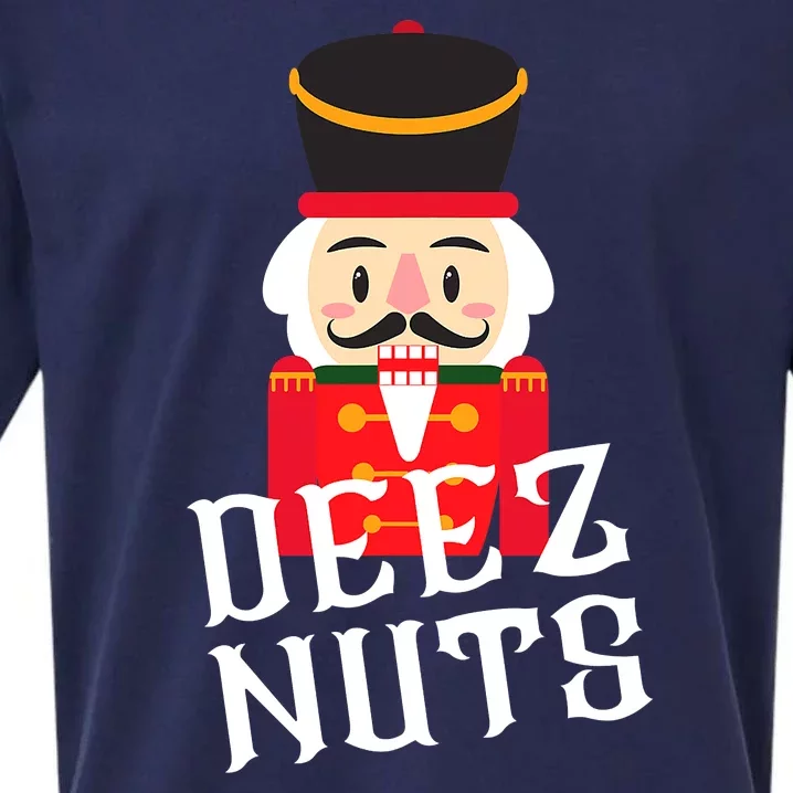 Deez Nuts Nutcracker Nu Funny Christmas Pjs Sueded Cloud Jersey T-Shirt