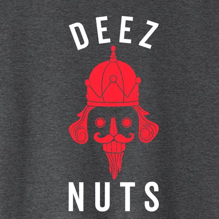 Deez Nuts Nutcracker Nut Funny Xmas Family Women's Crop Top Tee