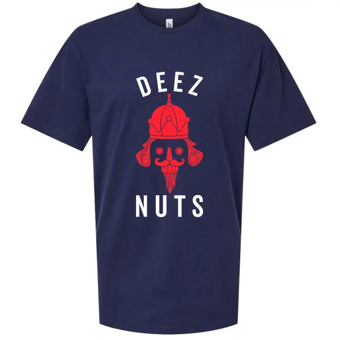 Deez Nuts Nutcracker Nut Funny Xmas Family Sueded Cloud Jersey T-Shirt