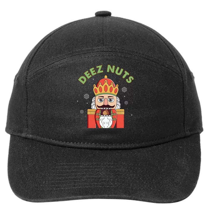 Deez Nuts Nutcracker Nut Funny Christmas Pjs 7-Panel Snapback Hat