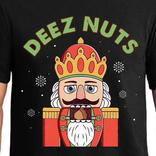 Deez Nuts Nutcracker Nut Funny Christmas Pjs Pajama Set