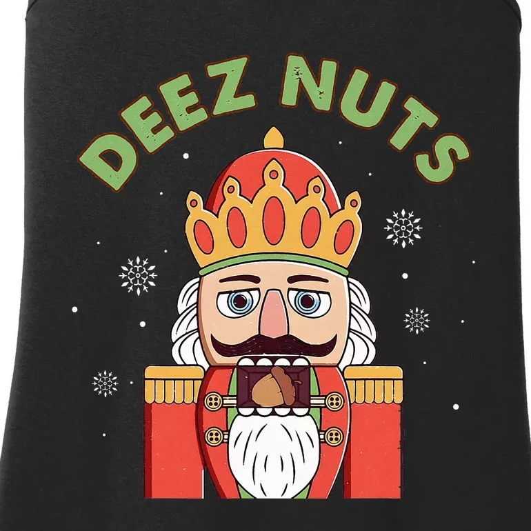 Deez Nuts Nutcracker Nut Funny Christmas Pjs Ladies Essential Tank