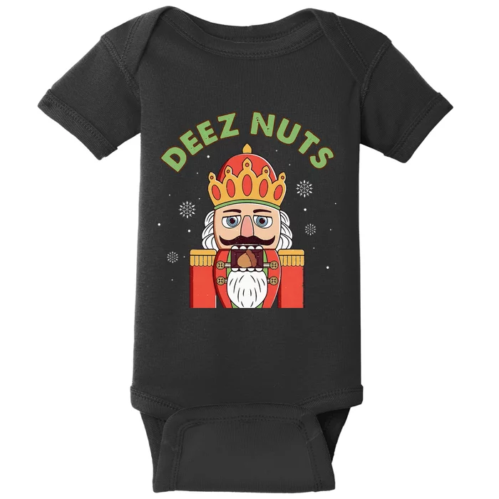 Deez Nuts Nutcracker Nut Funny Christmas Pjs Baby Bodysuit