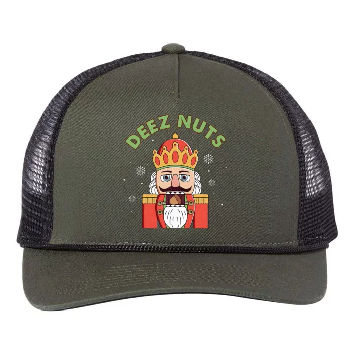 Deez Nuts Nutcracker Nut Funny Christmas Pjs Retro Rope Trucker Hat Cap