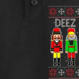 Deez Nuts Nutcracker Ugly Christmas Sweate Xmas Dry Zone Grid Performance Polo