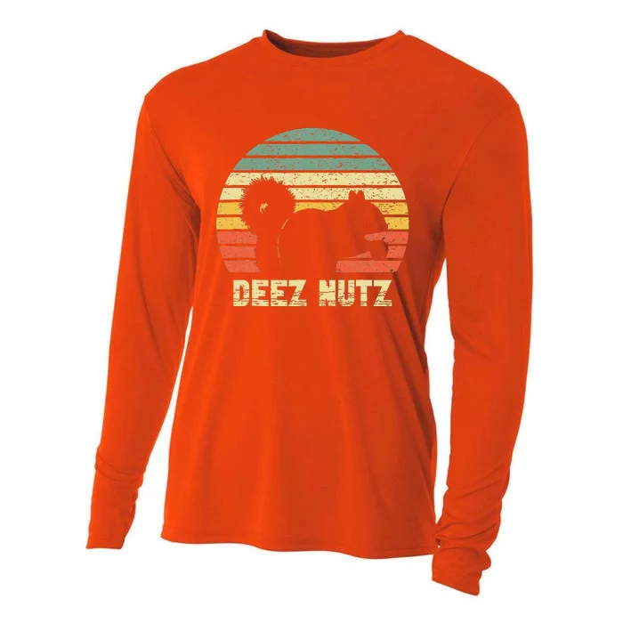 Deez Nuts Nutcracker Squirrel Deez Nutz Deezs Nut Funny Cooling Performance Long Sleeve Crew