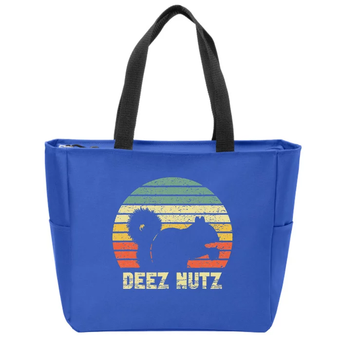 Deez Nuts Nutcracker Squirrel Deez Nutz Deezs Nut Funny Zip Tote Bag