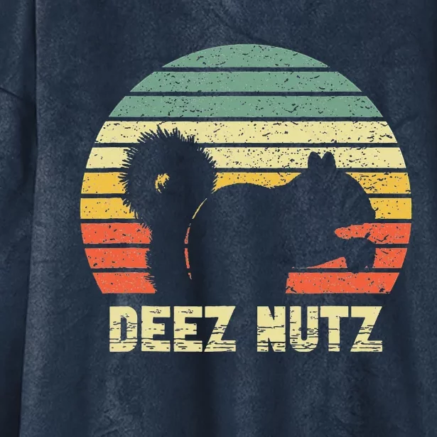 Deez Nuts Nutcracker Squirrel Deez Nutz Deezs Nut Funny Hooded Wearable Blanket