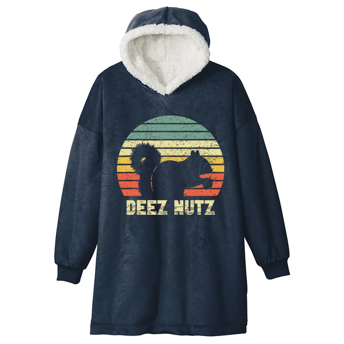 Deez Nuts Nutcracker Squirrel Deez Nutz Deezs Nut Funny Hooded Wearable Blanket