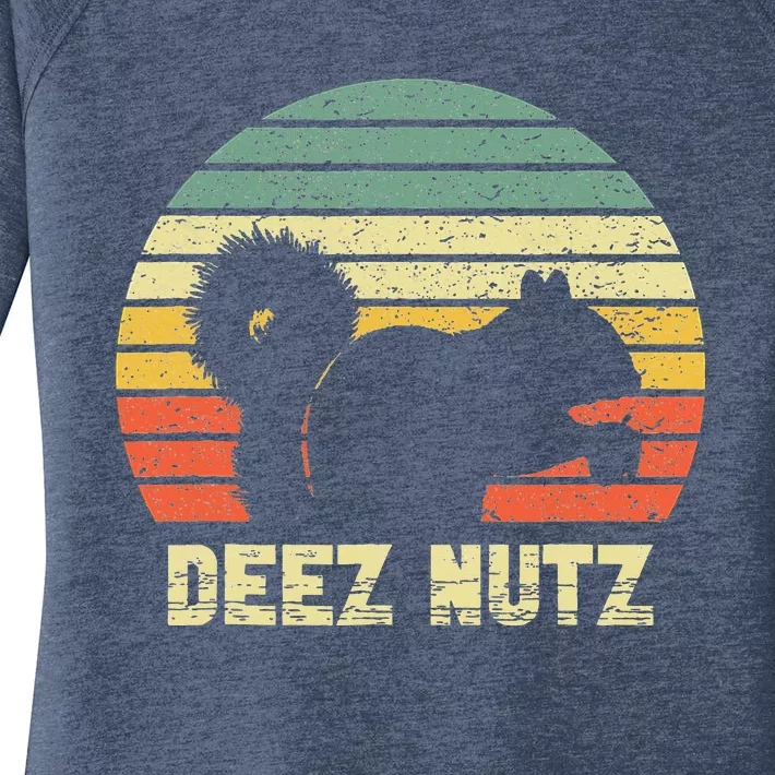 Deez Nuts Nutcracker Squirrel Deez Nutz Deezs Nut Funny Women's Perfect Tri Tunic Long Sleeve Shirt