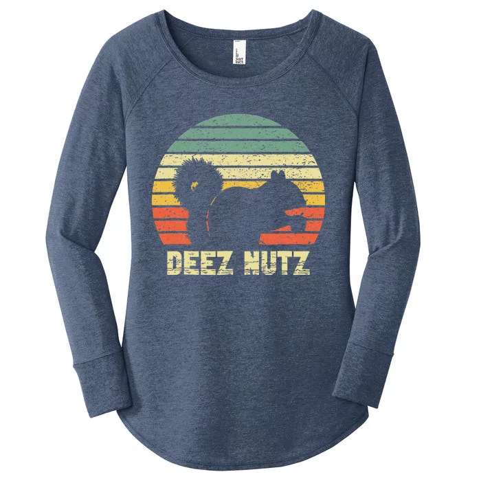 Deez Nuts Nutcracker Squirrel Deez Nutz Deezs Nut Funny Women's Perfect Tri Tunic Long Sleeve Shirt