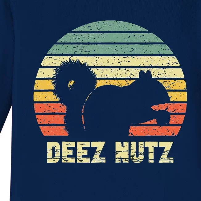 Deez Nuts Nutcracker Squirrel Deez Nutz Deezs Nut Funny Baby Long Sleeve Bodysuit