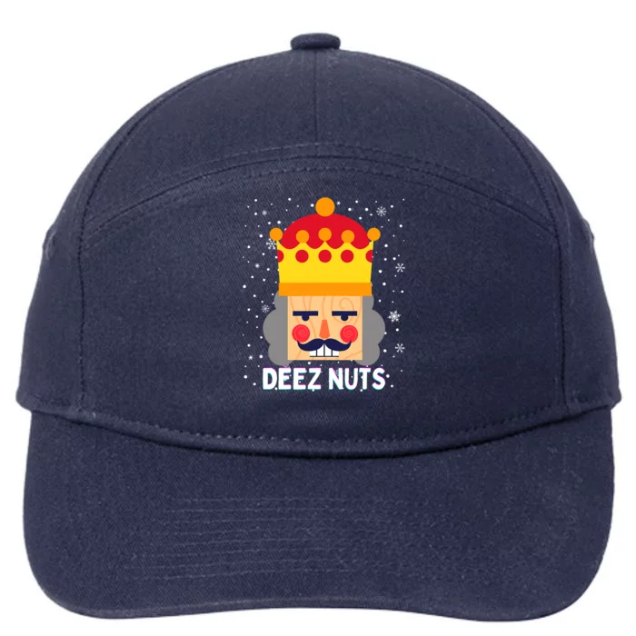 Deez Nuts Nutcracker Funny Ugly Christmas Meme Gifts 7-Panel Snapback Hat