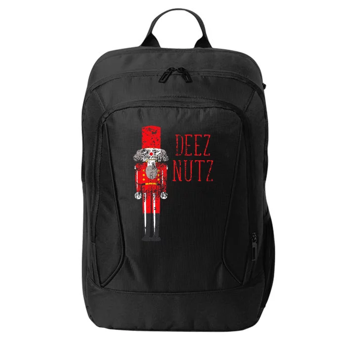 Deez Nutz Nutcracker Distressed Naughty Christmas City Backpack