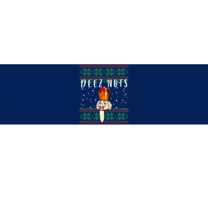 Deez Nuts Nutcracker Ugly Christmas Funny Meme Gift Bumper Sticker