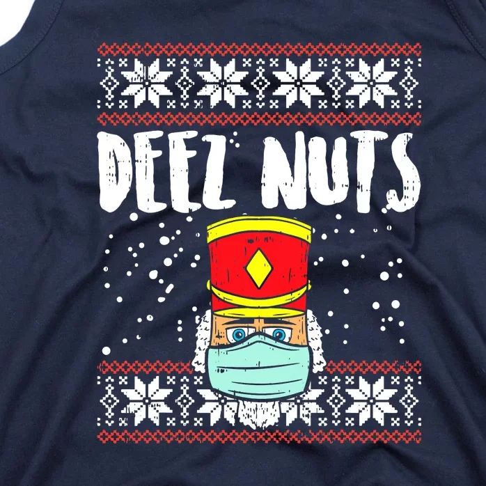 Deez Nuts Nutcracker Face Mask Ugly Xmas Quarantine Gift Tank Top