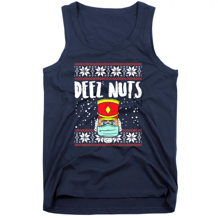 Deez Nuts Nutcracker Face Mask Ugly Xmas Quarantine Gift Tank Top