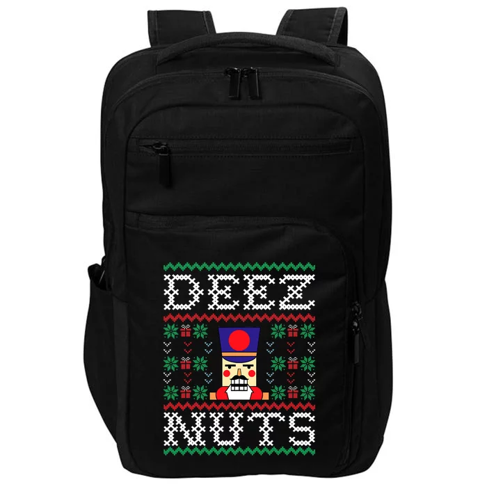 Deez Nuts Nutcracker Gifts Ugly Christmas Funny Xmas Impact Tech Backpack