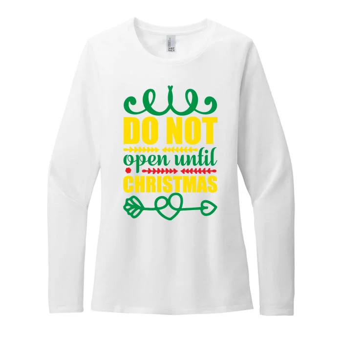 Do Not Open Until Christmas Womens CVC Long Sleeve Shirt