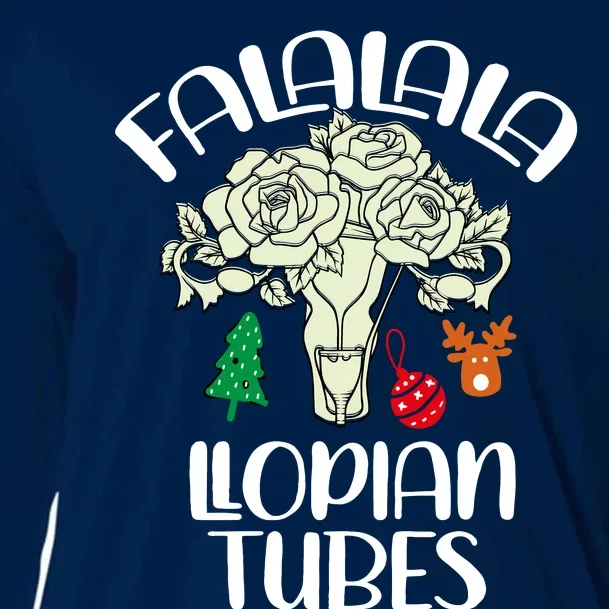 Doctor Nurse Obstetrics Christmas Fa La Lafallopian Tubes Cooling Performance Long Sleeve Crew