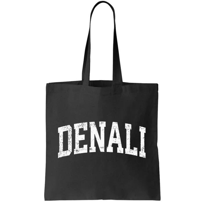 Denali National Park Alaska Vintage Athletic Sports Design Tote Bag