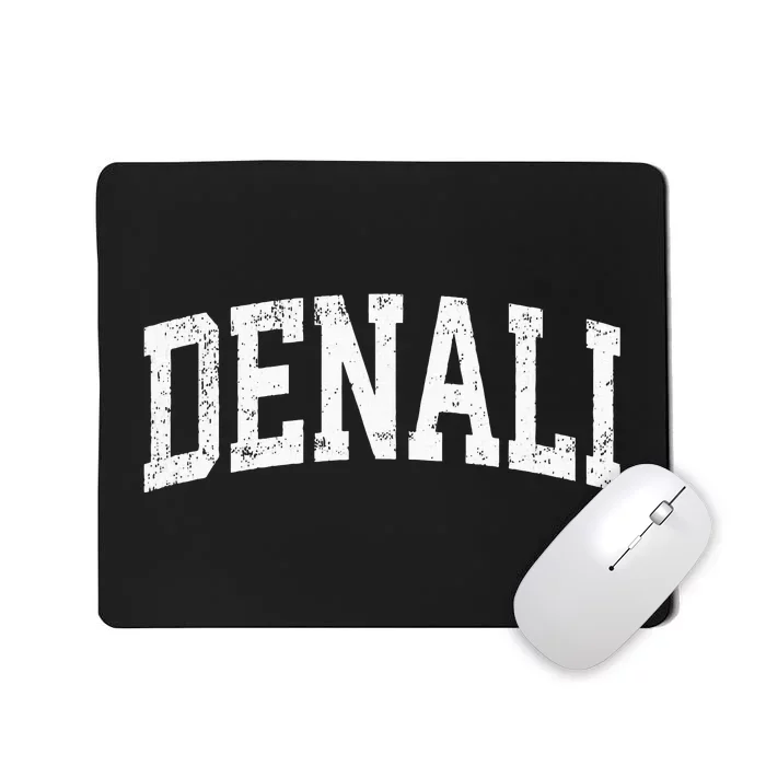 Denali National Park Alaska Vintage Athletic Sports Design Mousepad