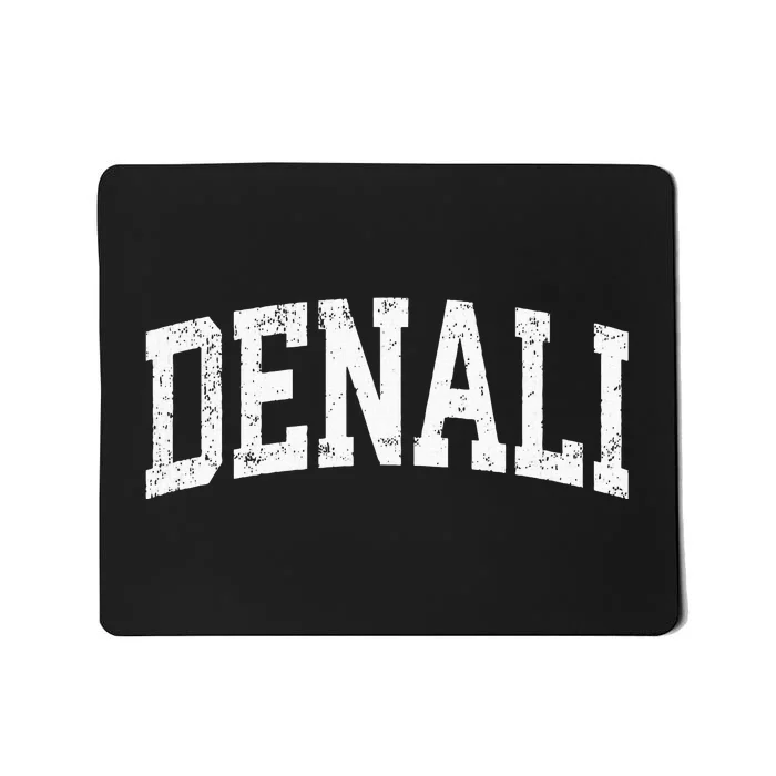 Denali National Park Alaska Vintage Athletic Sports Design Mousepad