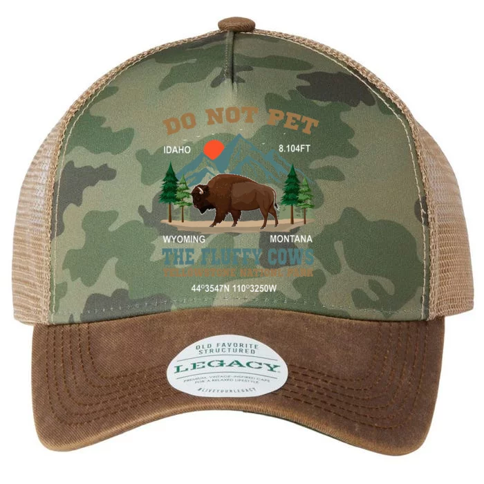 Do Not Pet The Fluffy Cows Bison Yellowstone National Park Legacy Tie Dye Trucker Hat